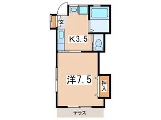 サングリーンB【1階】の間取り