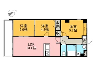 アポロメゾン【4階】の間取り