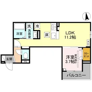 フローリッシュ【1階】の間取り
