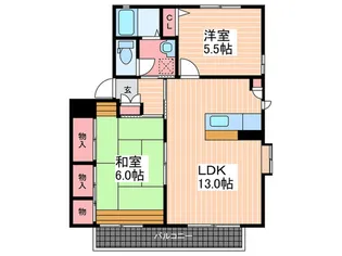 瀬戸内ハイツB棟【2階】の間取り