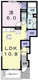 フォルテ辻之【1階】の間取り
