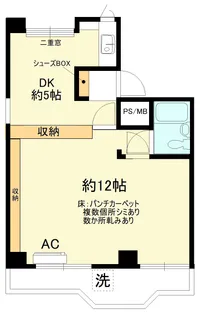 コットンハウスB【4階】の間取り