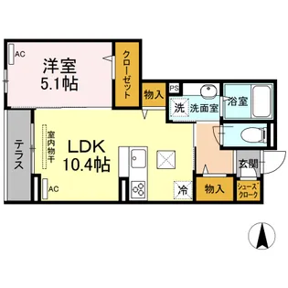 カーサリオ【1階】の間取り