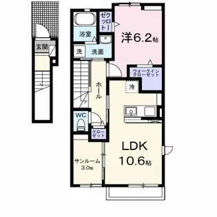 ソラリアI【2階】の間取り