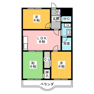 マンション根岸【1階】の間取り