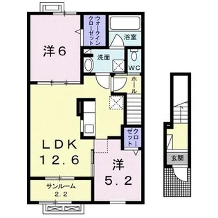 エソール豊田【2階】の間取り
