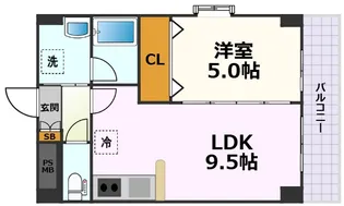 クオン千原【2階】の間取り