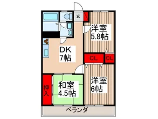 ルヴゥ-ル日進弐番館の間取り