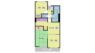ライオンズマンション北鈴蘭台【7階】の間取り