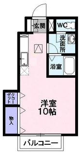 エステセレッソ B棟【1階】の間取り