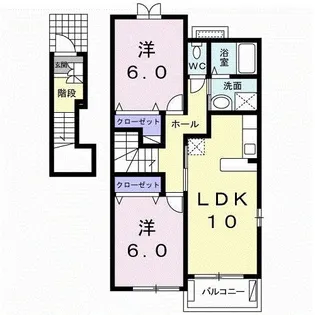 ペルペティアG【2階】の間取り