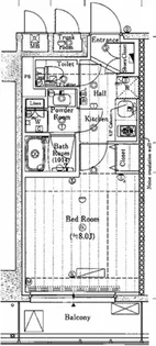 プレール・ドゥーク門前仲町II【5階】の間取り