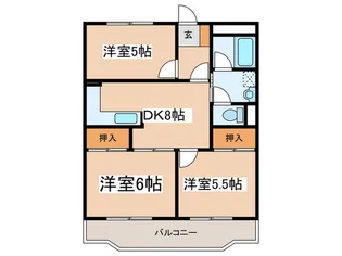 エミ-レジデンス【1階】の間取り