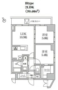 レジディア日本橋馬喰町II【9階】の間取り