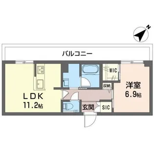 アジュールモア長津田【3階】の間取り