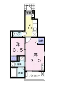 フェリシア【1階】の間取り