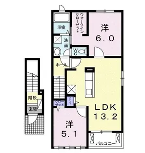イーストヴィラ【2階】の間取り