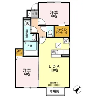 フォレスト コート【1階】の間取り