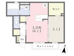 ドエル本町【1階】の間取り