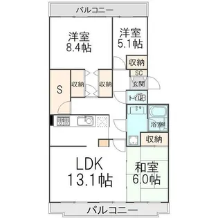 レジデンス浦和【2階】の間取り