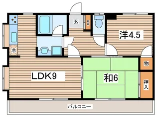 ア-バンホ-ムズ A・B棟【3階】の間取り