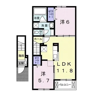 Ritu【2階】の間取り