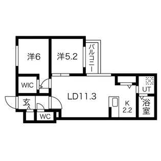ブランシャール発寒3・3【2階】の間取り