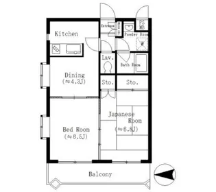アビタシオン南葛西【1階】の間取り