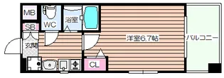 エステムコート大阪城北天満の杜【7階】の間取り