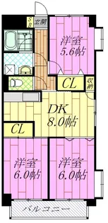 プレステージ南葛西【5階】の間取り