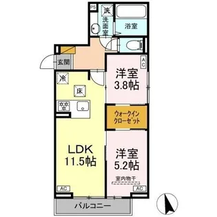 D-SOLACE津田沼II【1階】の間取り