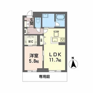 グランフィール【1階】の間取り