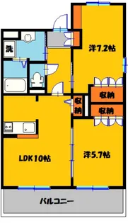 イーストヒルズ宿郷【2階】の間取り