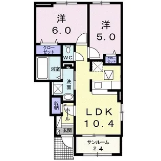プランドールM VI【1階】の間取り
