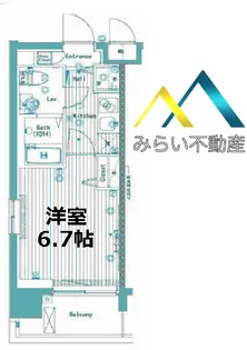 グランド・ガーラ横濱桜木町【7階】の間取り