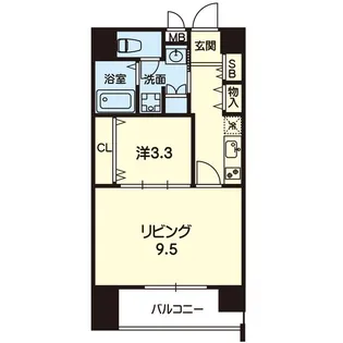 Prime水前寺駅前【2階】の間取り