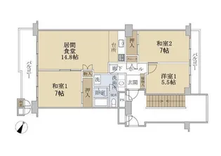 神戸ポートビレジ2号棟【12階】の間取り