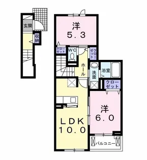 セレッソB【2階】の間取り