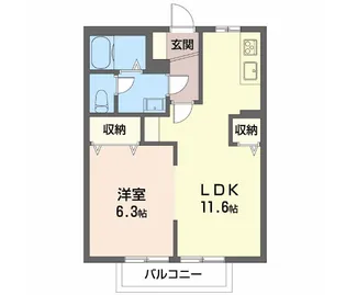 ディアスM【2階】の間取り