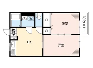 旭第1マンション【2階】の間取り