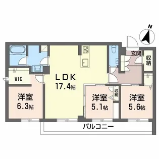 AZUR米山【2階】の間取り