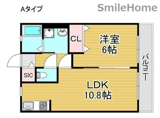 グロース ベギン【1階】の間取り