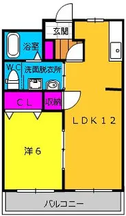 シャトレ壱番館【4階】の間取り