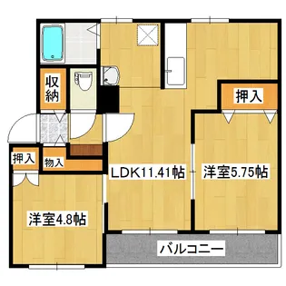クラージュ春光II【4階】の間取り