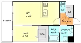 ルッシェ天神東 S棟【6階】の間取り