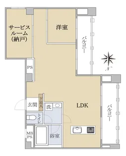 麻布十番ハウス【8階】の間取り