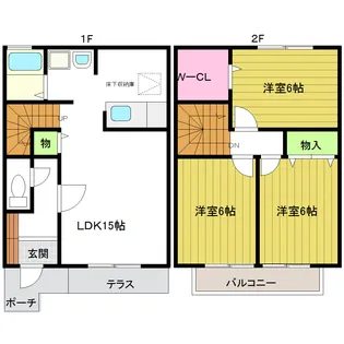 グランディールみずほ台Cの間取り