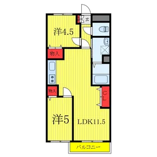 ロワイヤル田中【2階】の間取り