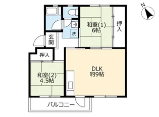 UR寝屋川【3階】の間取り