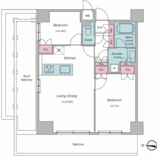 レジディア杉並方南町【5階】の間取り